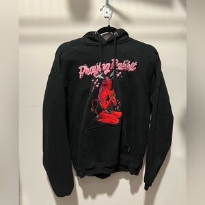 A Praying Rabbit Embroidered Hoodie size M